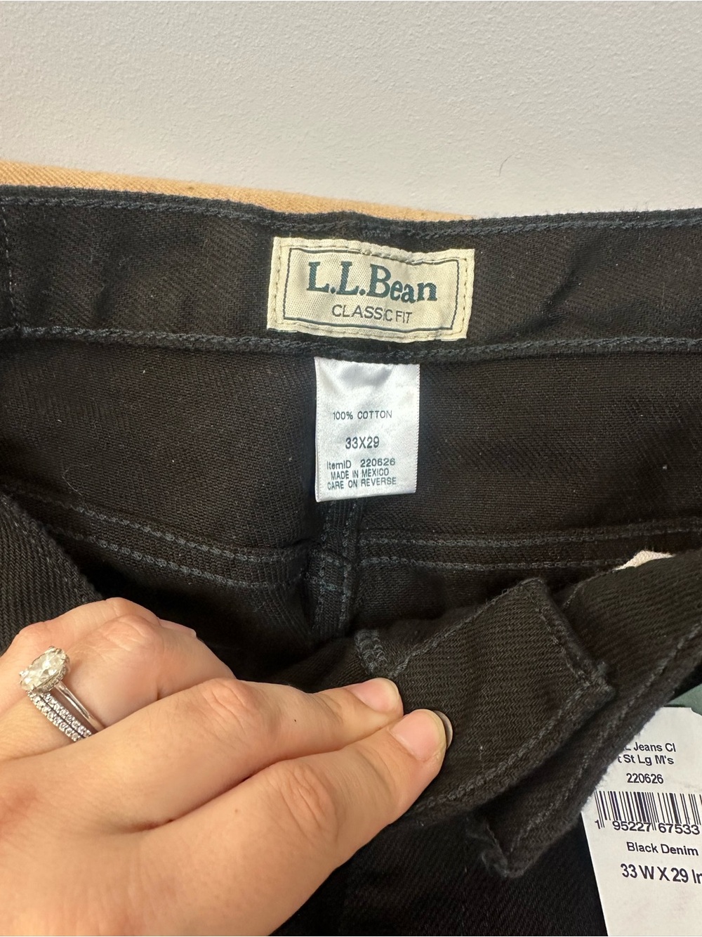 L.L. Bean Black Classic Fit Jeans - Picture 3 of 3